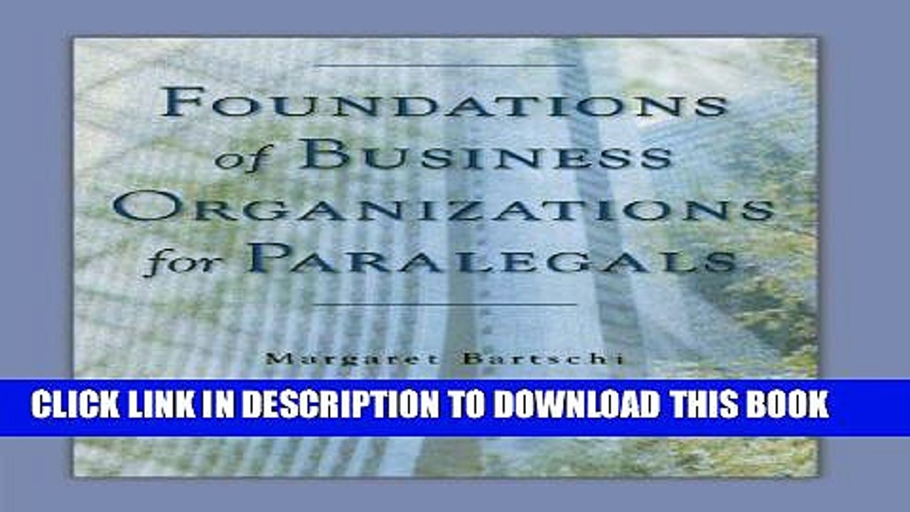 [PDF] Foundations of Business Organizations for Paralegals [Online Books]