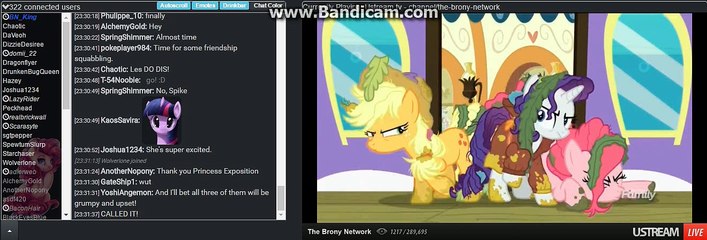 MLP S6 E22 TheBronyNetwork CHAT Live Reaction 1/3