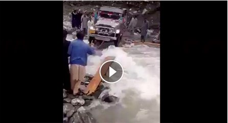 When a man run jeep in water then whats happen