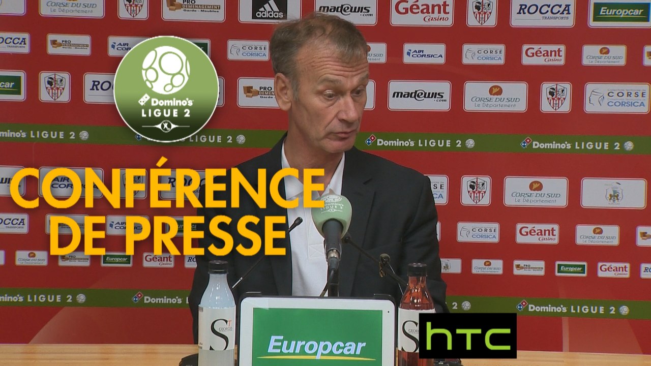 Conférence de presse AC Ajaccio - Stade Brestois 29 (1-1) : Olivier PANTALONI (ACA) - Jean-Marc FURLAN (BREST) - 2016/2017
