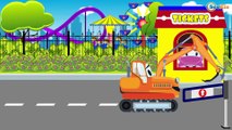 Cartoons for children. The Tow Truck with Car Service & Car Wash - Emergency Vehicles Cartoon