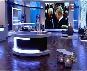 بالفيديو.. عمرو أديب عن حزن سامح شكرى في جنازة بيريز الشمس قاورة عينه