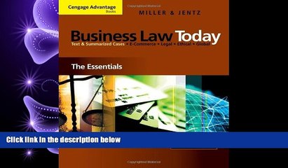 complete  Cengage Advantage Books: Business Law Today: The Essentials