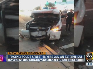 Woman accused of DUI after hitting police cruiser in Phoenix