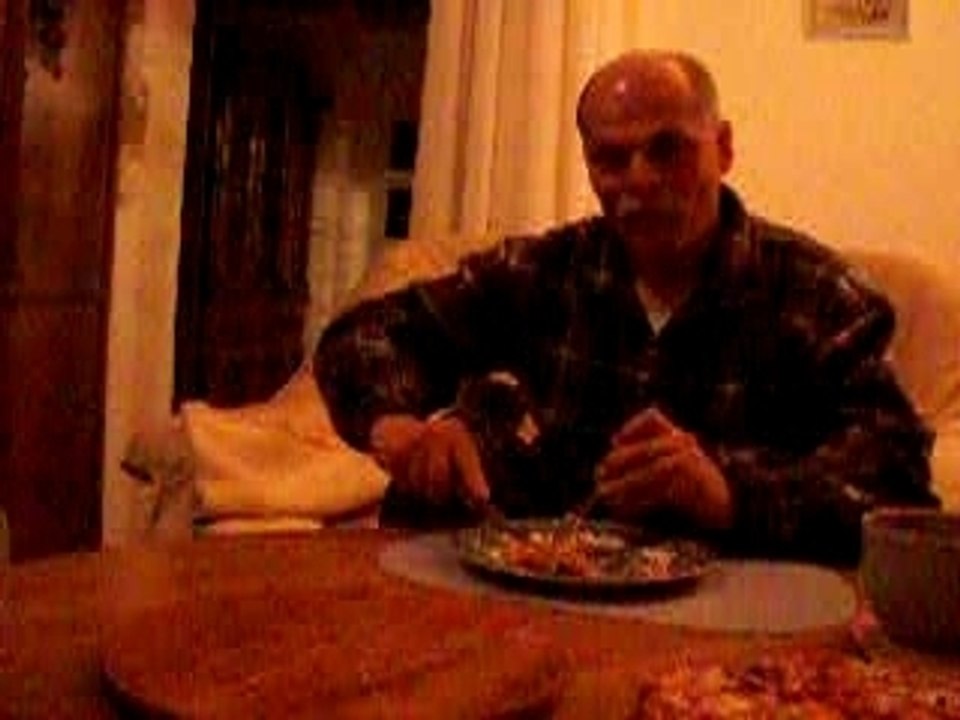 Kitty at dinner