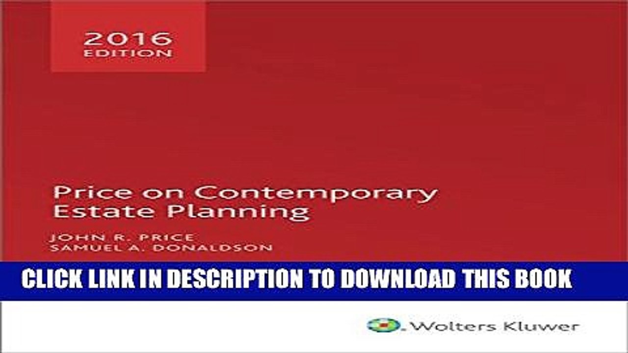[PDF] Price on Contemporary Estate Planning (2016) Full Colection