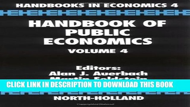 [PDF] Handbook of Public Economics, Volume 4 (Handbooks in Economics) Full Online
