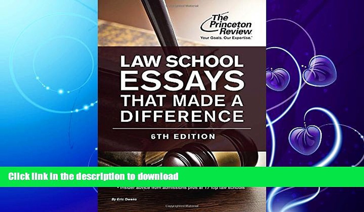 READ BOOK  Law School Essays That Made a Difference, 6th Edition (Graduate School Admissions