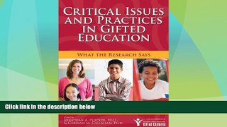 Big Deals  Critical Issues and Practices in Gifted Education: What the Research Says  Free Full
