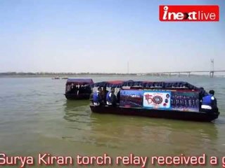 Download Video: Surya Kiran torch relay reaches Allahabad