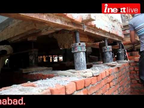 House lifting with jacks in Allahabad by using Amazing House Lifting Technique