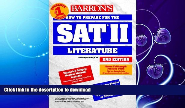 FAVORITE BOOK How to Prepare for the SAT II Literature (Barron s SAT Subject Test Literature)