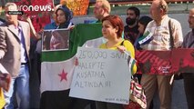 Global protests for an end to Aleppo air strikes