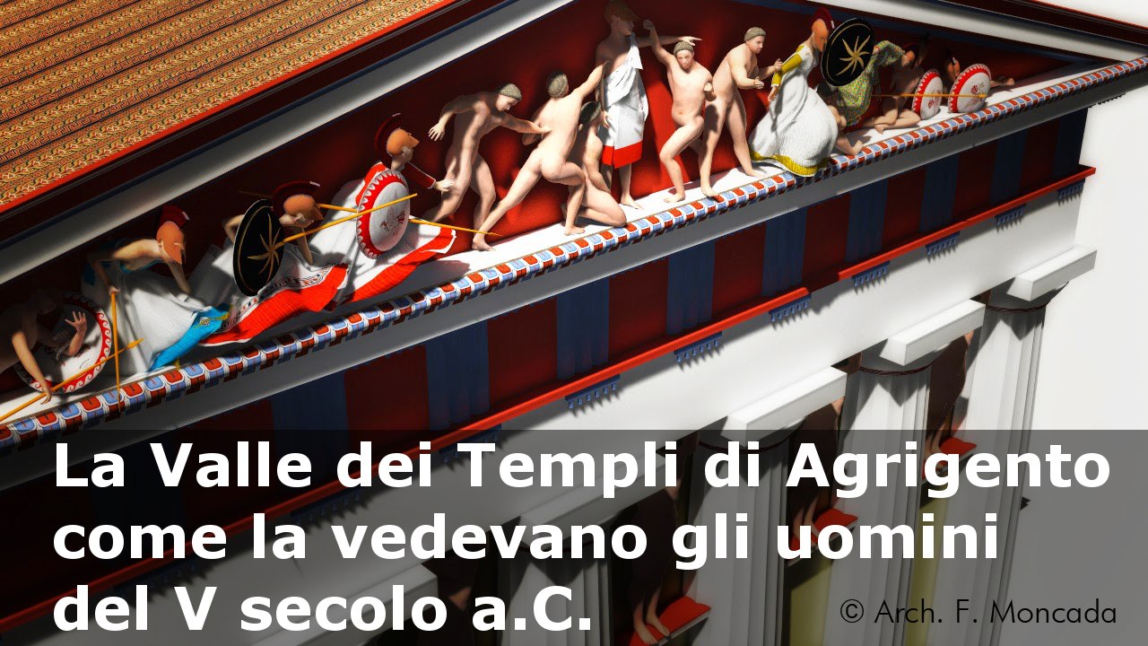 The Temples of Agrigento Color (Original color) - 3D Reconstruction of Federico Moncada
