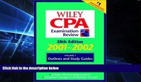 Big Deals  Wiley CPA Examination Review, Volume 1, Outlines and Study Guides, 28th Edition  Best