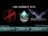 《LOL》2016 LMS 夏季賽 粵語 W7D2 XG vs FW Game 1