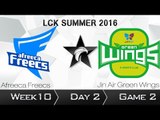 《LOL》2016 LCK 夏季賽 國語 W10D2 Afreeca vs Jin Air Game 2