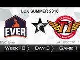 《LOL》2016 LCK 夏季賽 國語 W10D3 Ever vs SKT T1 Game 1