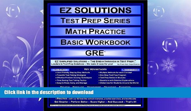 READ EZ Solutions - Test Prep Series - Math Practice - Basic Workbook - GRE (Edition: Updated.