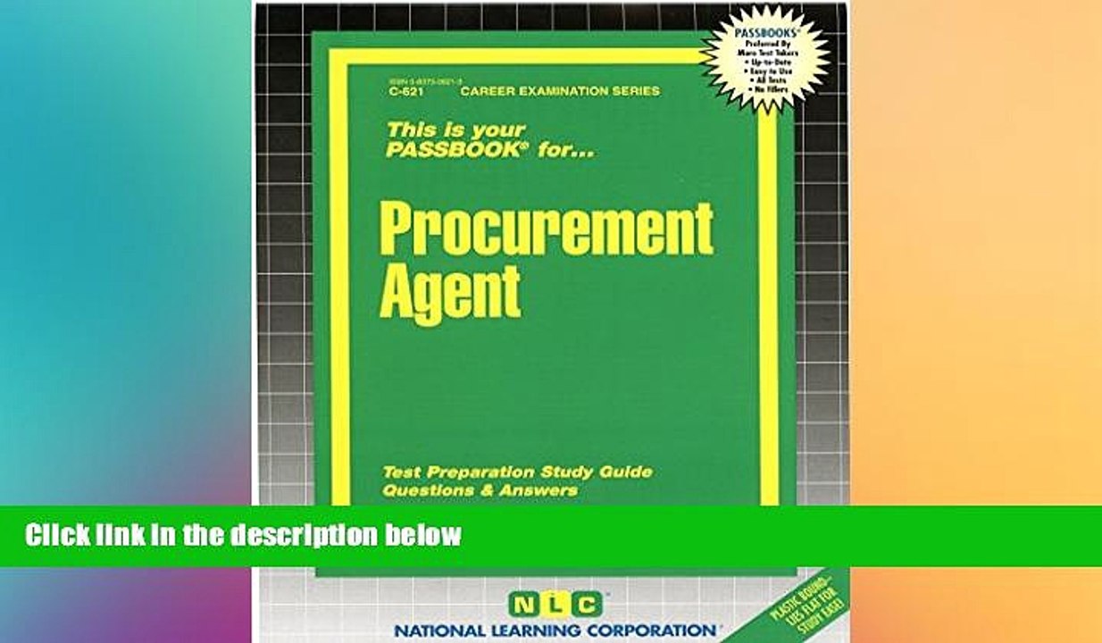 Big Deals  Procurement Agent(Passbooks) (Career Examination Series : C-621)  Free Full Read Most
