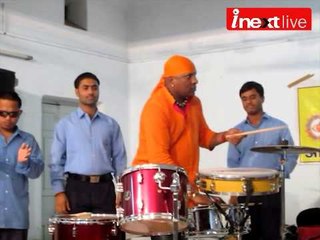 Sivamani's music class in Varanasi
