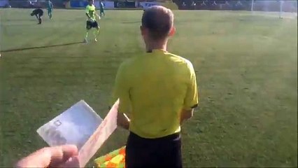 It is offering a bribe to the judge during the game. Unperturbed judge.