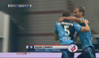 0-1 Kevin Conboy Goal HD - Ajax 0 - 1 Utrecht 02-10-2016 HD