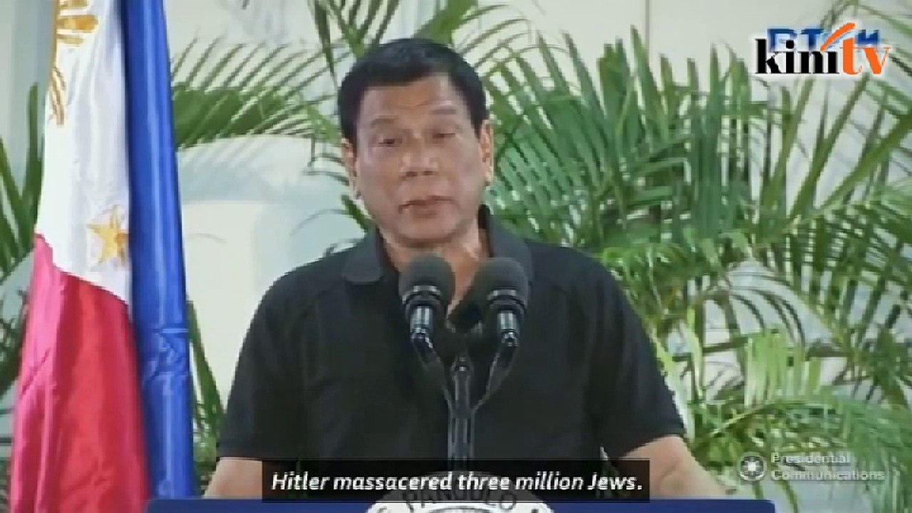 Duterte likens himself to Hitler, wants to kill 'millions'