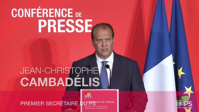 Conseil national 2 octobre : conférence de presse de Jean-Christophe Cambadélis