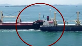 Bulk Carrier and Cargo Ship Collide in the Straits of Singapore