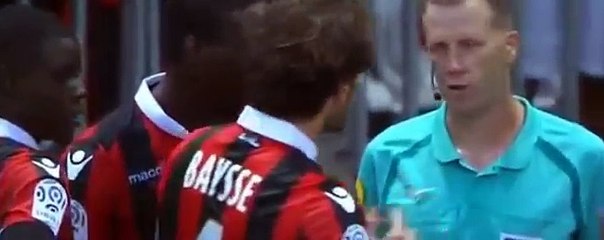 Mario Balotelli Red Card - Nice 2-1 Lorient (2016) HD