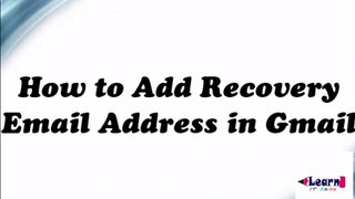 How to Add Recovery Email Address in Gmail