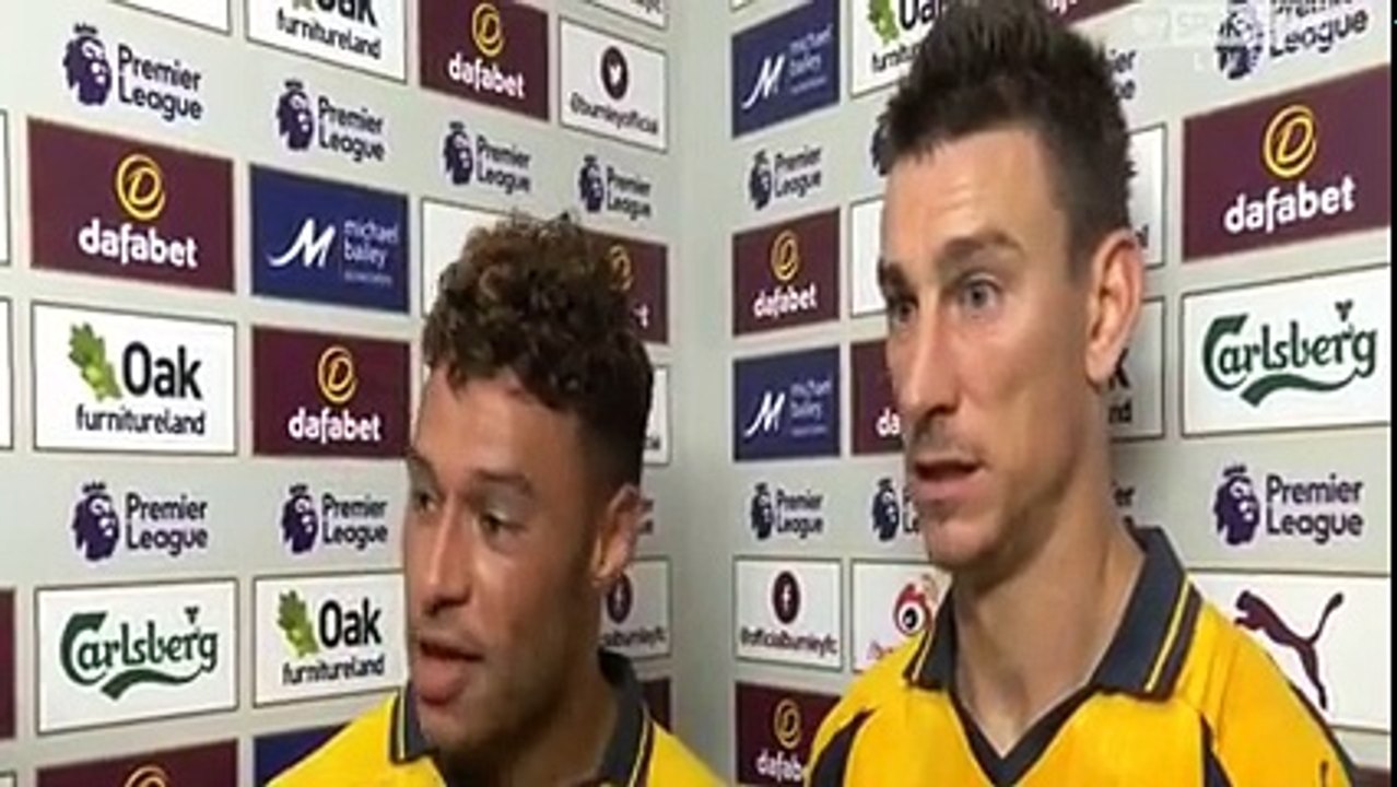 Laurent Koscielny & Alex Chamberlain - Post Match Interview - Burnley vs Arsenal 0-1