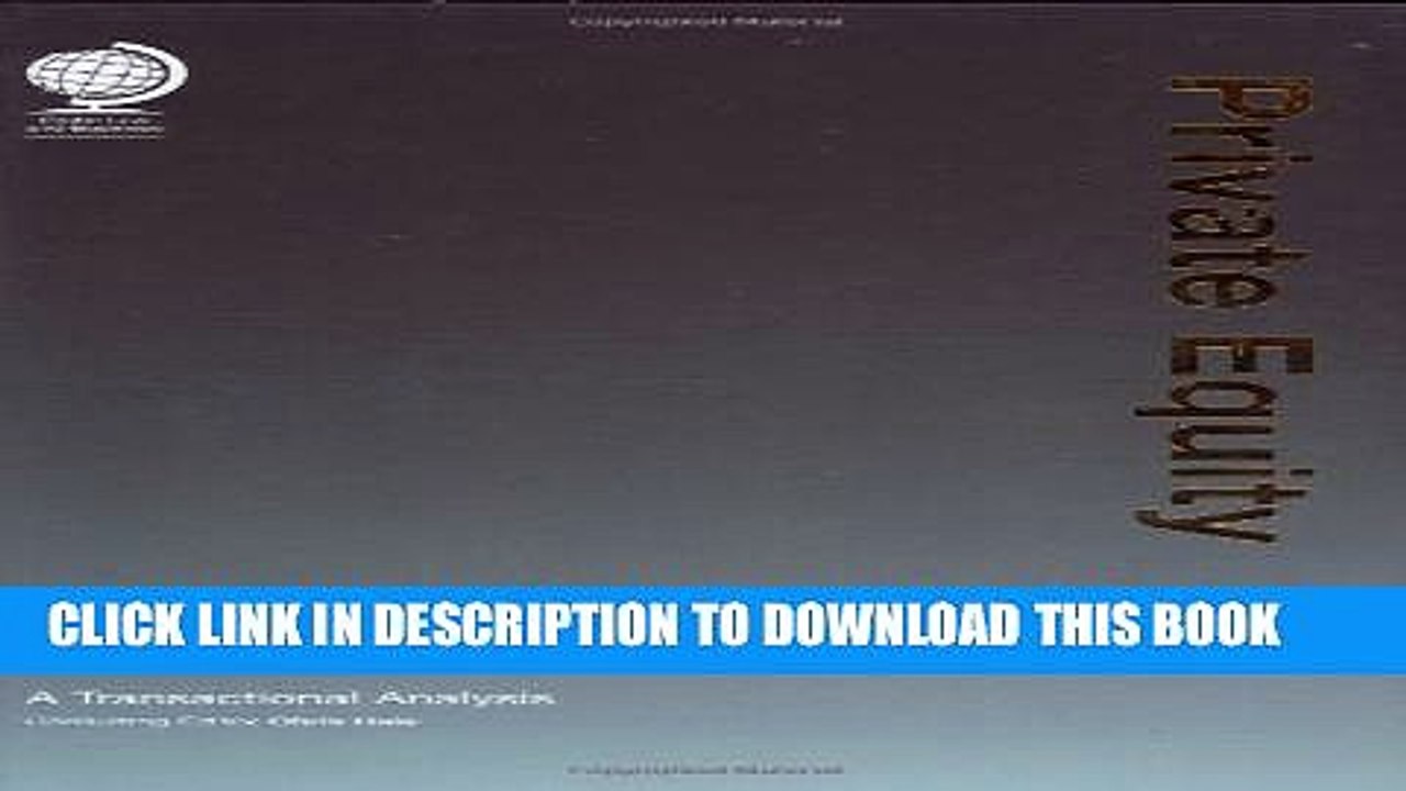 [PDF] Private Equity: A Transactional Analysis Popular Online