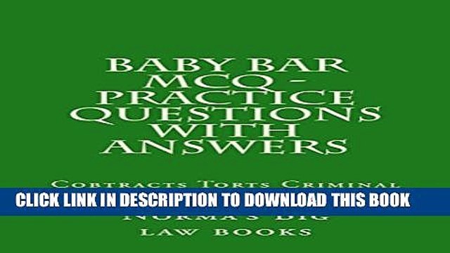 [PDF] Baby Bar MCQ - Practice Questions With Answers *Recommended e-book: e book, Answers Appear