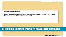 [PDF] Die Okonomische Bedeutung Von Private Equity in Deutschland Popular Collection