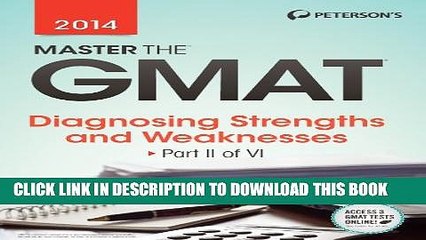 [PDF] Master the GMAT: Diagnosing Strengths and Weaknesses: Part II of VI Popular Online