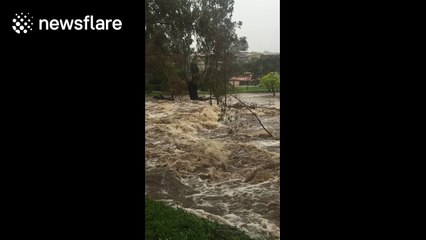 Major flooding after storm in Adelaide, Australia
