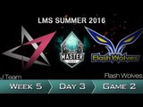 《LOL》2016 LMS 夏季賽 粵語 W5D3 FW vs JT Game 2