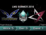 《LOL》2016 LMS 夏季賽 粵語 W5D3 FW vs JT Game 1