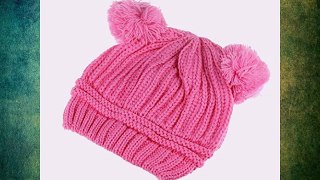 Get Tonsee Cute Baby Kids Girl Boy Dual Balls Warm Winter Knitted Cap Hat Beanie Top Sell