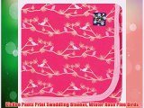 Get KicKee Pants Print Swaddling Blanket Winter Rose Pine Birds Top Sell