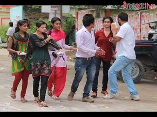 Student leaders touching girls feet during elections in Kanpur