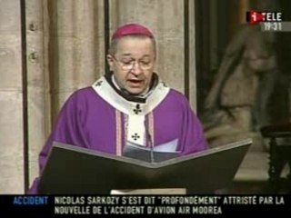 OBSEQUE JEAN MARIE LESTIGE CATHEDRALE PRE NICOLAS SARKOZY