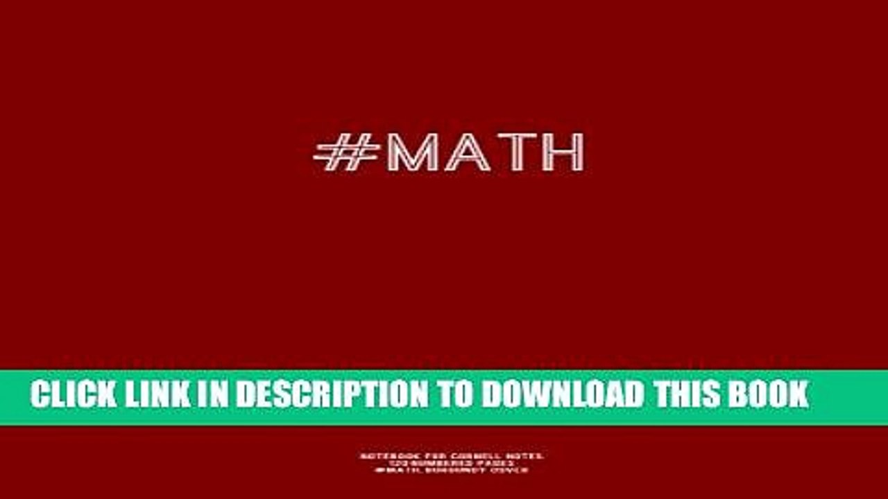 [PDF] Notebook for Cornell Notes, 120 Numbered Pages, #MATH, Burgundy Cover: For Taking Cornell