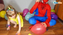 Spiderman. Видео для детей Человек Паук и Ника лопают шарики с сюрпризами - ЧЕЛЛЕНДЖ