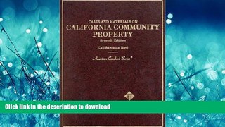 FAVORIT BOOK Cases and Materials on California Community Property, 7th READ EBOOK