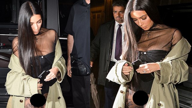 Kim Kardashian Flashes Cr*tch in Shockingly Sheer Jumpsuit