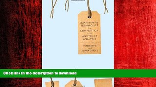 FAVORIT BOOK Quantitative Techniques for Competition and Antitrust Analysis READ EBOOK