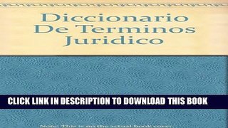 [PDF] Diccionario De Terminos Juridicos: Ingles-Espanol Spanish-English Full Online